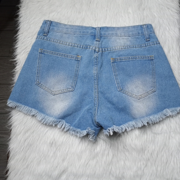 SHEIN Hi Rise Jean Shorts - Picture 3 of 6